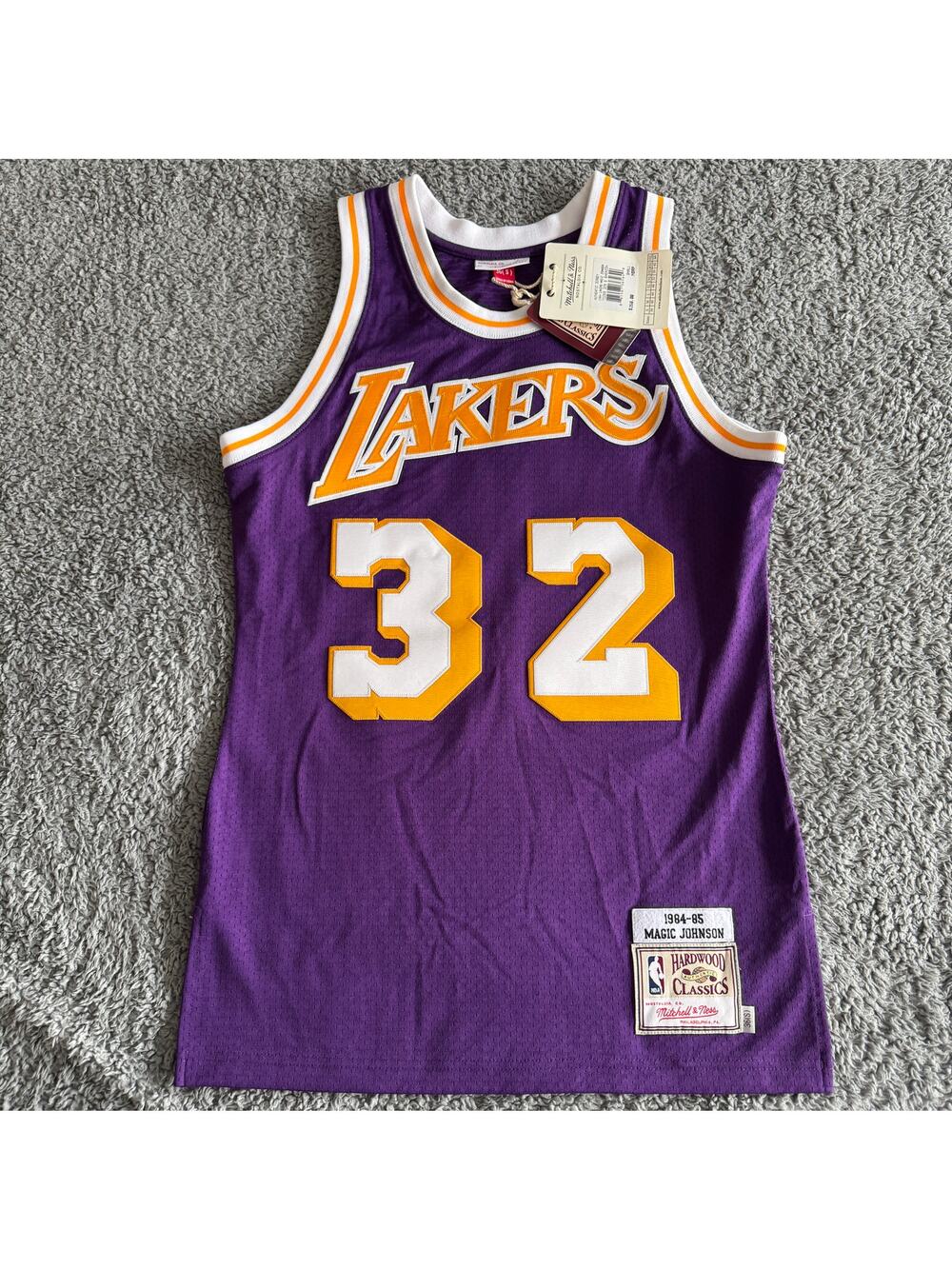 NWT 100% Authentic Mitchell Ness Magic Johnson NBA Los Angeles Lakers Jersey 36